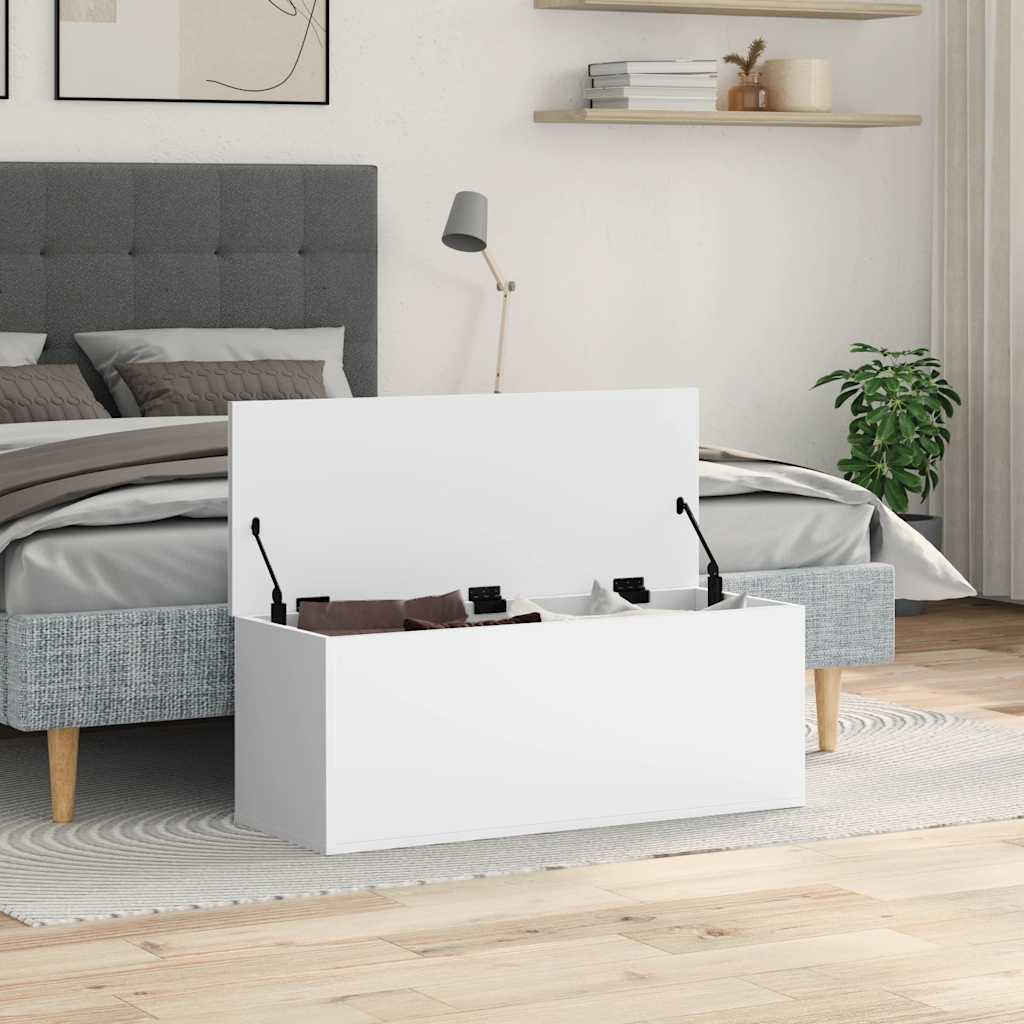 Oppbevaringskiste Hvit 90x35x35 cm