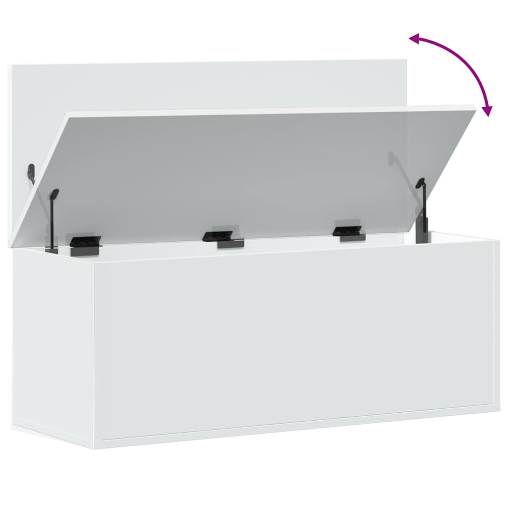 Oppbevaringskiste Hvit 90x35x35 cm