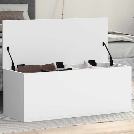 Oppbevaringskiste Hvit 90x35x35 cm
