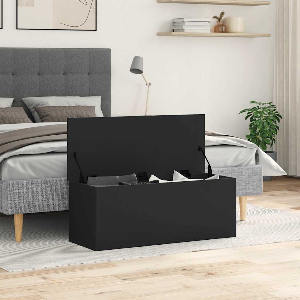 Oppbevaringskiste Svart 90x35x35 cm