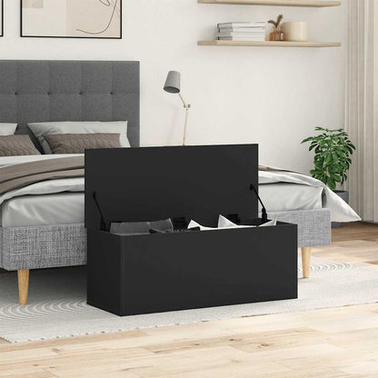 Oppbevaringskiste Svart 90x35x35 cm