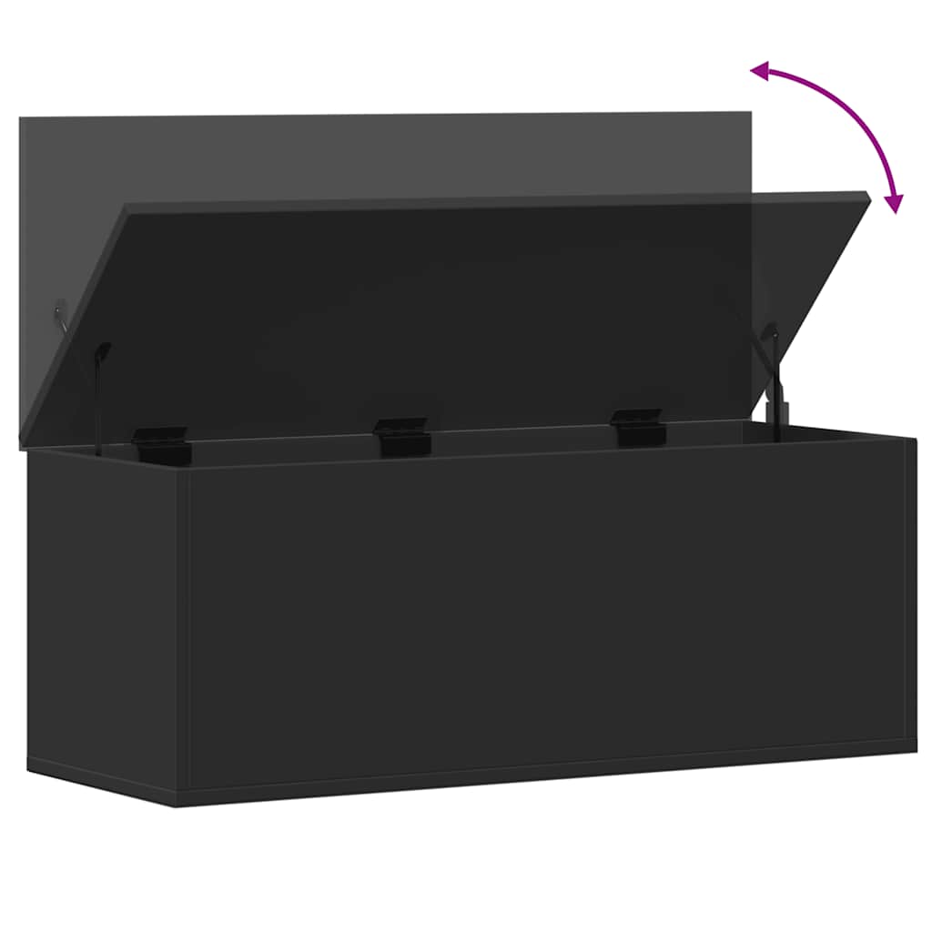 Oppbevaringskiste Svart 90x35x35 cm
