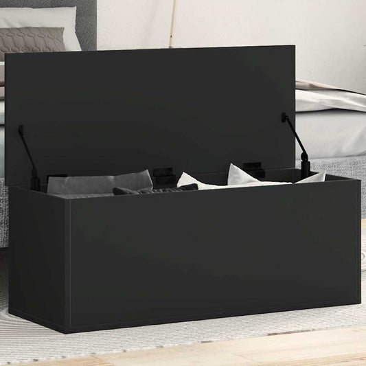 Oppbevaringskiste Svart 90x35x35 cm