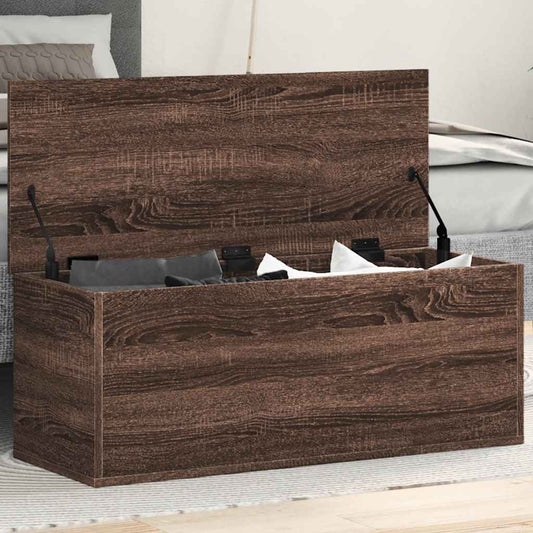 Oppbevaringsbenk Brun Eik 90x35x35 cm