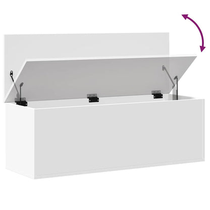 Oppbevaringskiste Hvit 102x35x35 cm