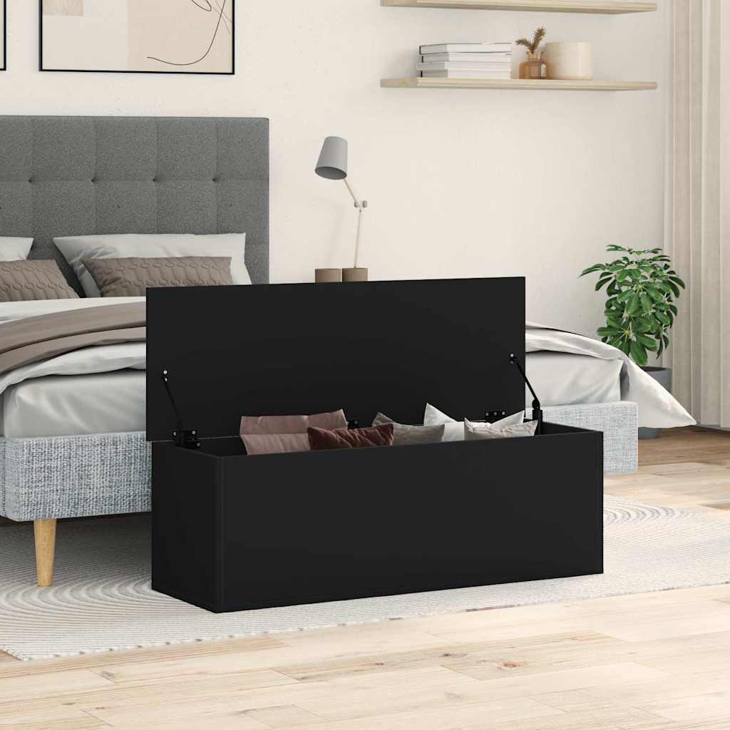 Oppbevaringskiste Svart 102x35x35 cm