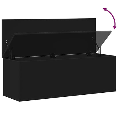 Oppbevaringskiste Svart 102x35x35 cm
