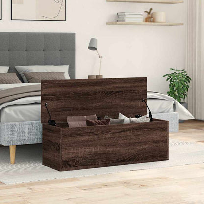 Oppbevaringsbenk Brun Eik 102x35x35 cm