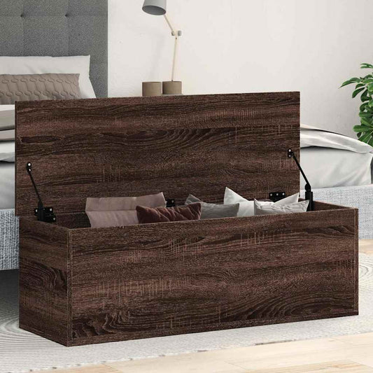 Oppbevaringsbenk Brun Eik 102x35x35 cm