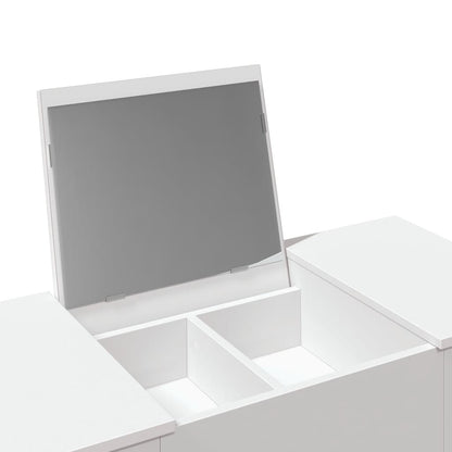 Sminkebord Hvit speil 100x45x76 cm