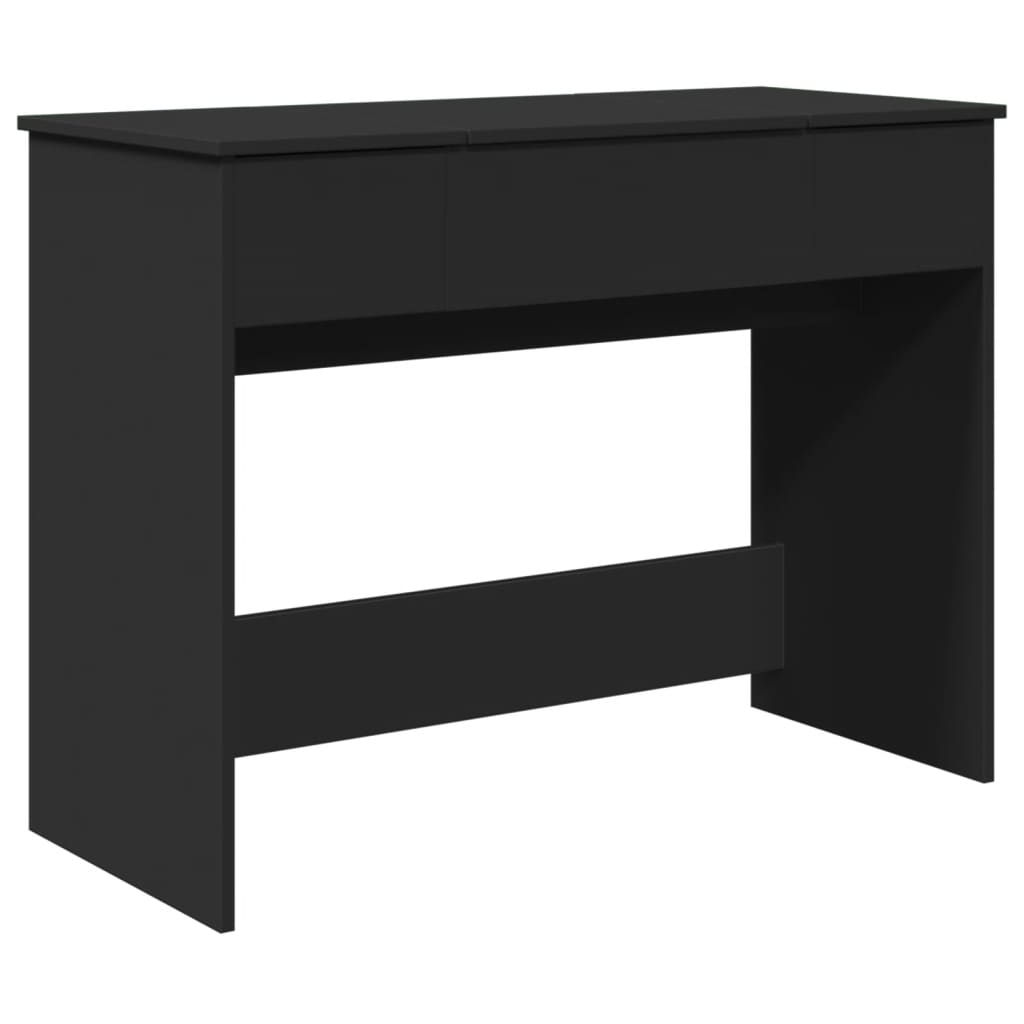 Sminkebord Svart speil 100x45x76 cm