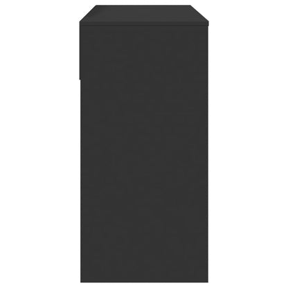 Sminkebord Svart speil 80x39x80 cm