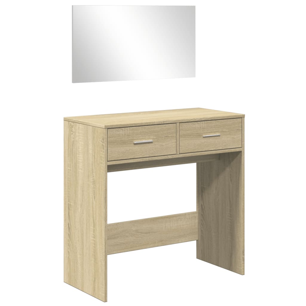 Sminkebord Sonoma Eik speil 80x39x80 cm