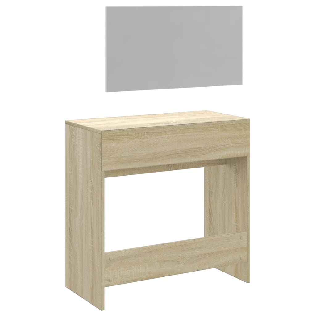 Sminkebord Sonoma Eik speil 80x39x80 cm