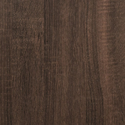 Vegghylle brun eik 104,5x10x43 cm konstruert tre
