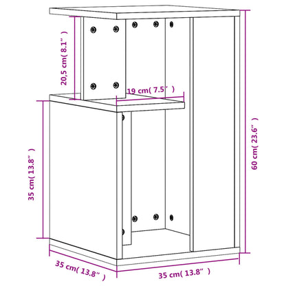 Sidebord sonoma eik 35x35x60 cm konstruert tre
