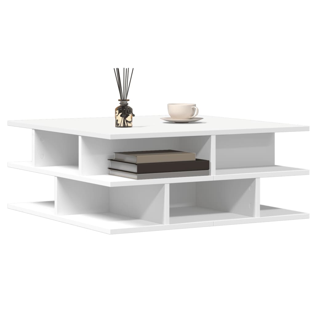 Salongbord Sofabord Hvit 70x70x29 cm