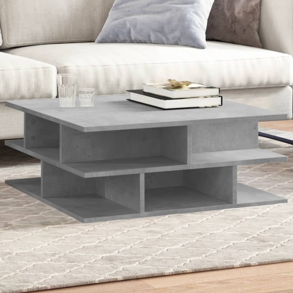 Salongbord Sofabord Betonggrå 70x70x29 cm