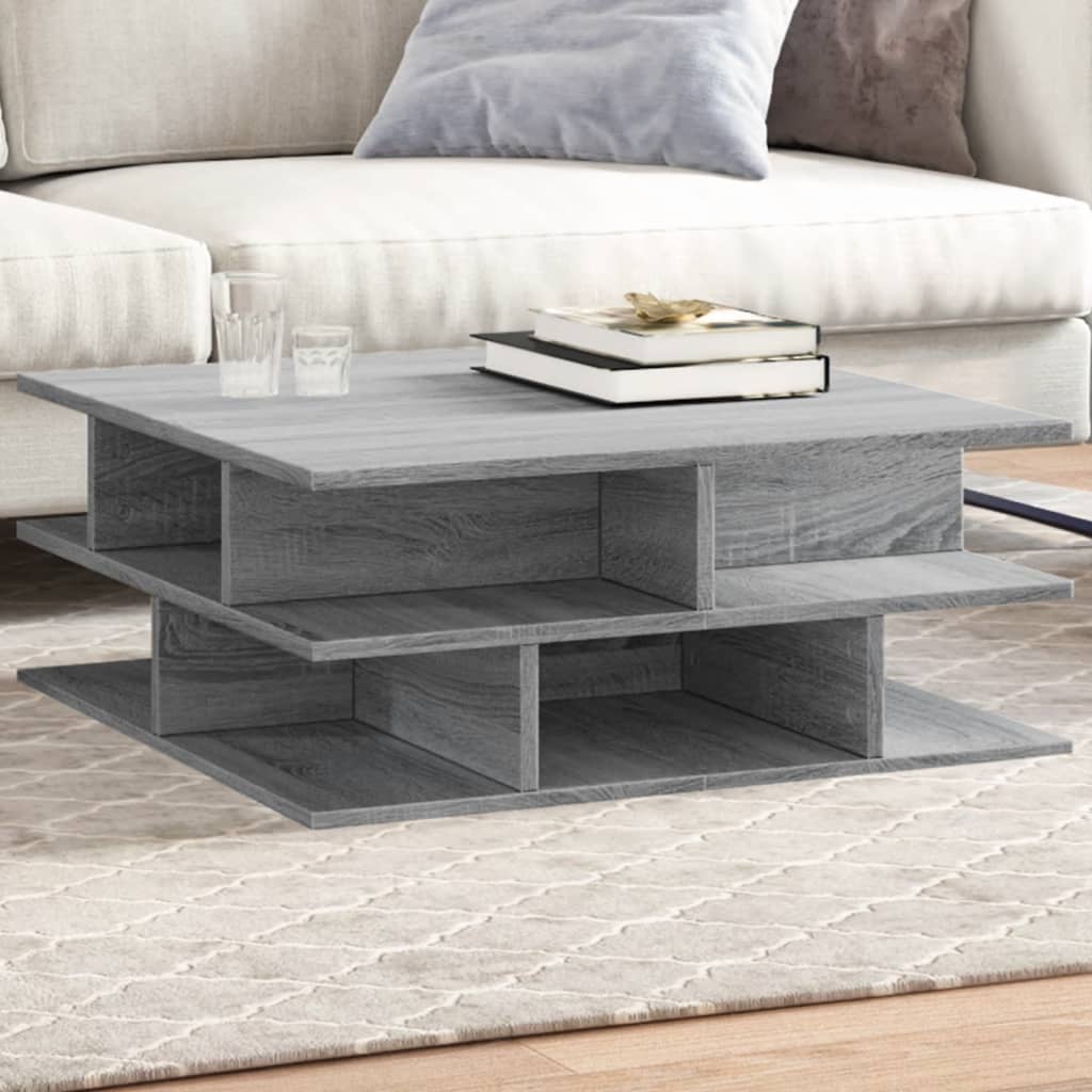Salongbord Sofabord Sonoma Grå 70x70x29 cm