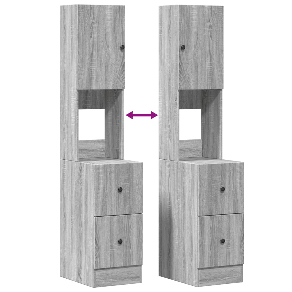 Kjøkkeninnredning Kjøkkenskap Sonoma Grå 35x50x180 cm