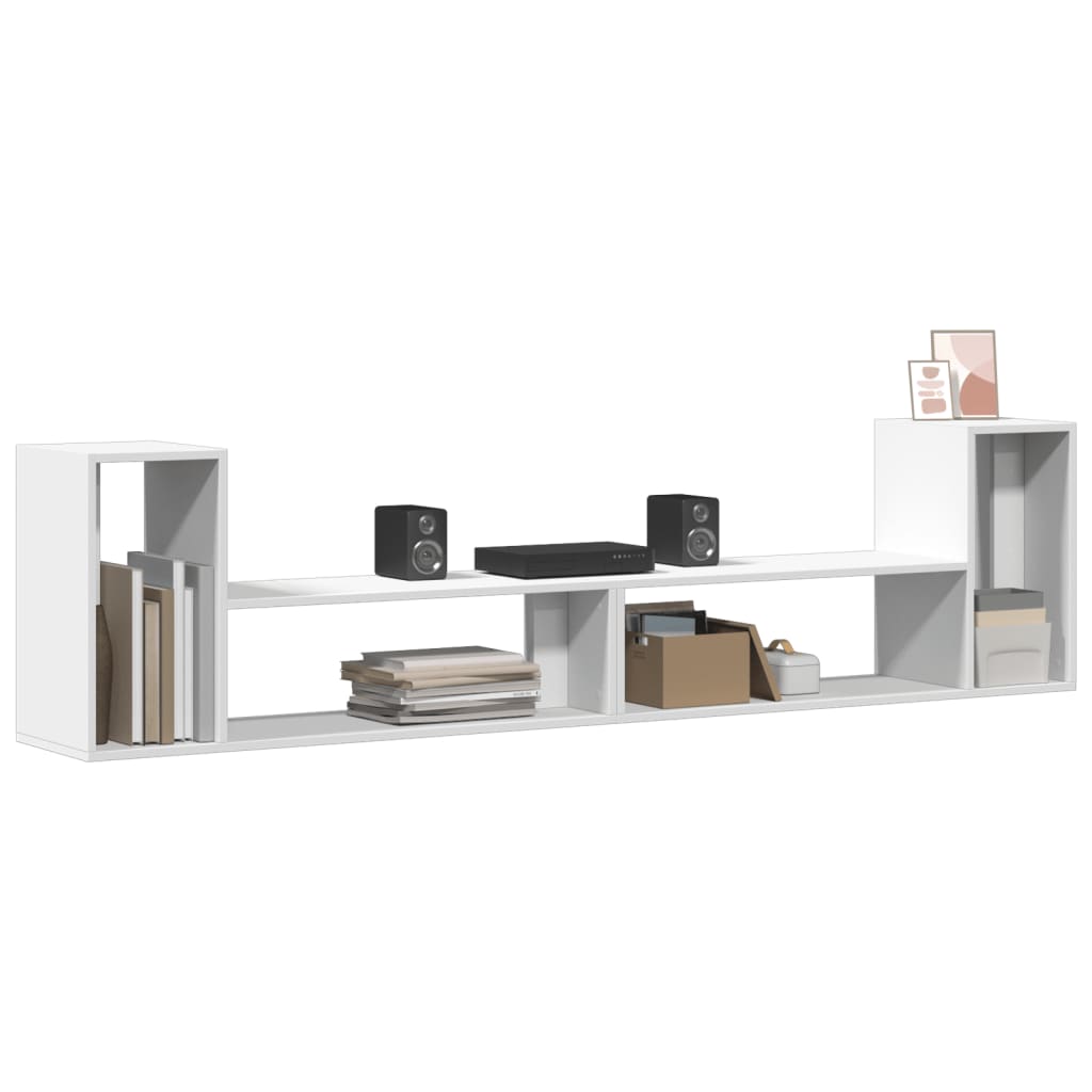 TV-benker 2 stk hvit 100x30x50 cm konstruert tre