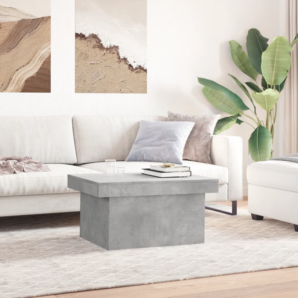 Salongbord Sofabord Betonggrå 80x55x40 cm