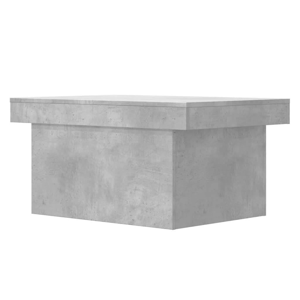 Salongbord Sofabord Betonggrå 80x55x40 cm