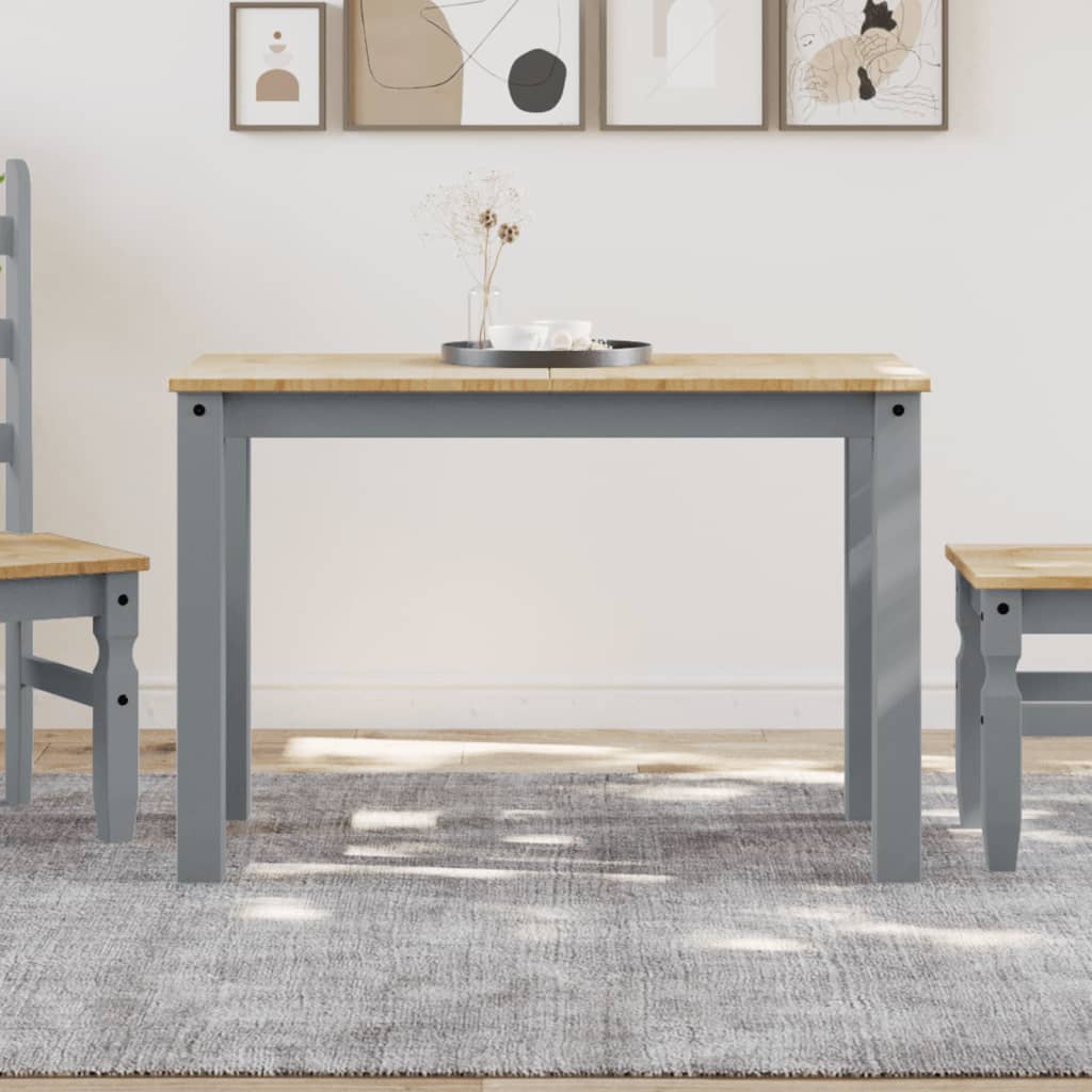 Spisebord Kjøkkenbord Panama grå 117x60x75 cm heltre furu
