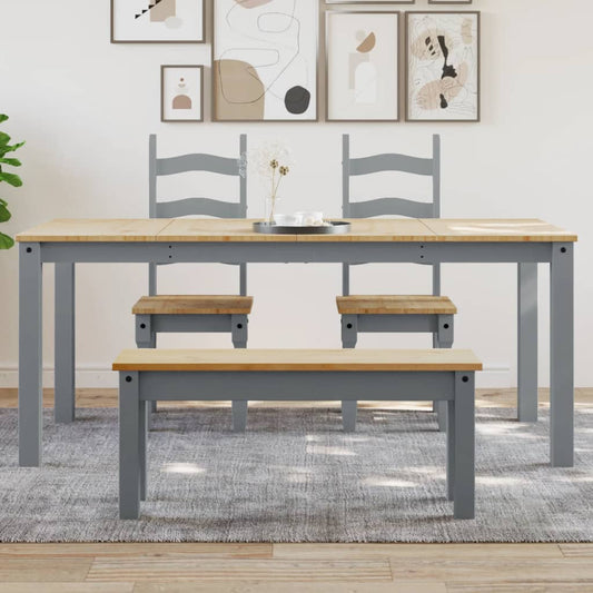 Spisebord Kjøkkenbord Panama grå 180x90x75 cm heltre furu