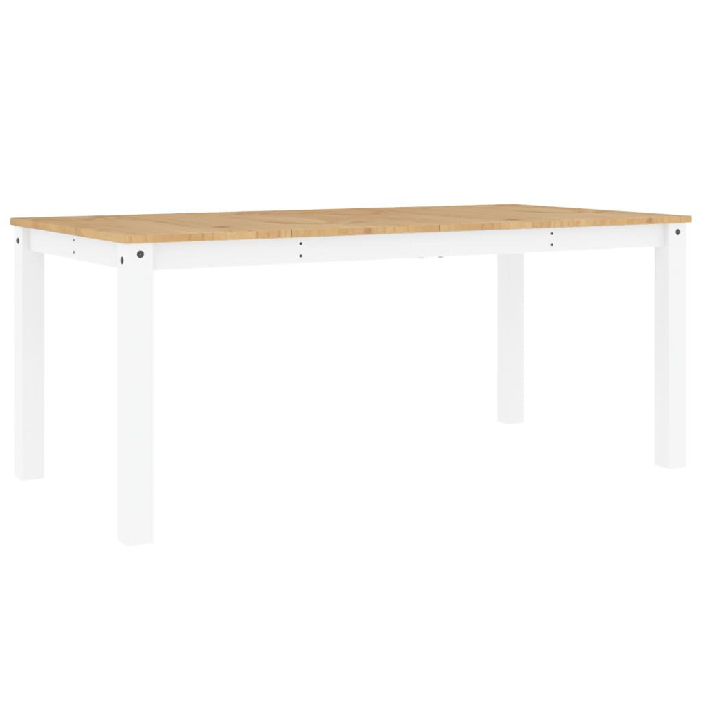Spisebord Kjøkkenbord Panama hvit 180x90x75 cm heltre furu