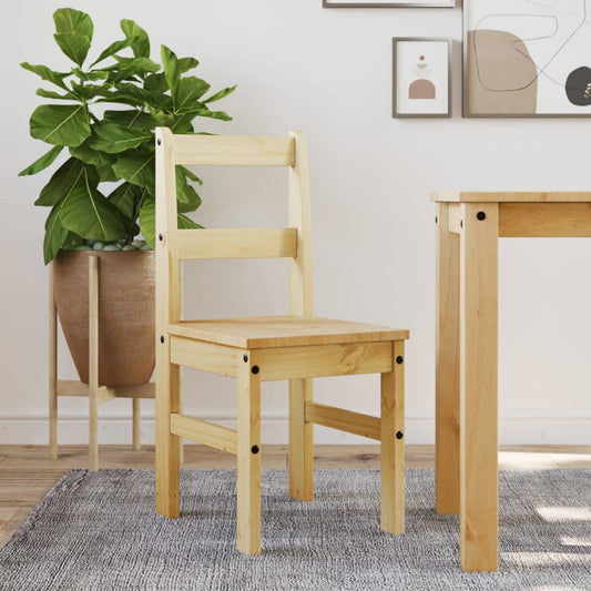 Spisestoler 2 stk Panama 40x46x90 cm heltre furu