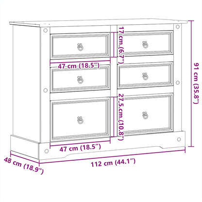 Kommode Tre Corona 112x48x91 cm heltre furu