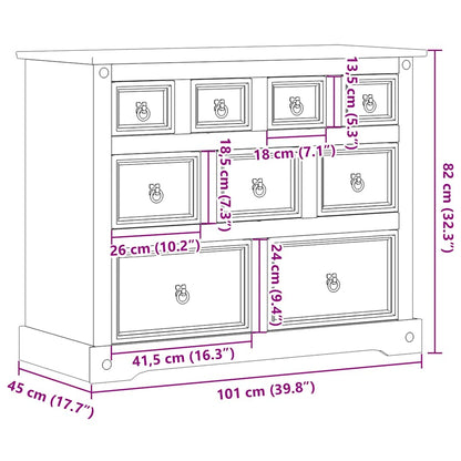 Kommode Tre Corona 101x45x82 cm heltre furu