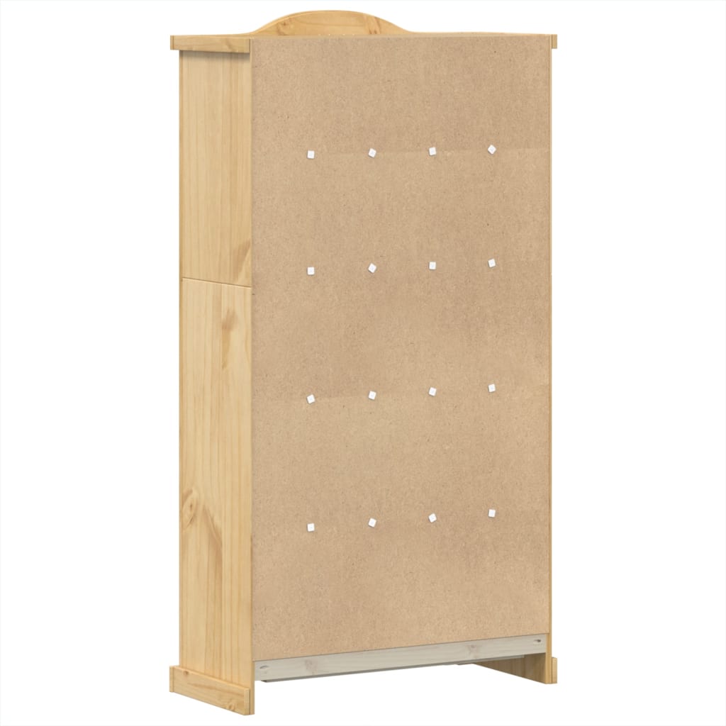 Vitrineskap Corona 99x43x187 cm heltre furu