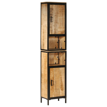 Baderomsskap 40x27x180 cm jern og heltre mango