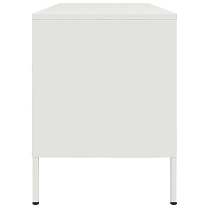 TV-Møbel DIV. TV-benk Hvit 100,5x39x50,5 cm stål