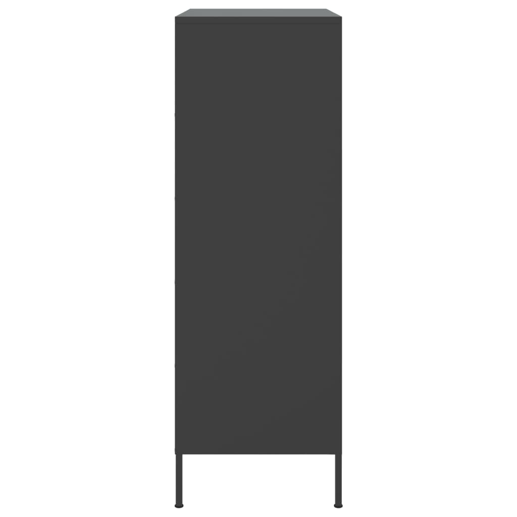 Skap DIV. Svart 68x39x113 cm stål