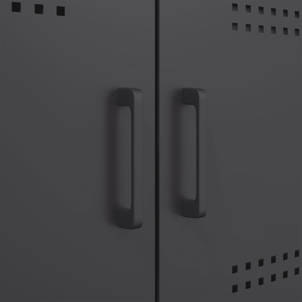 Skap DIV. Svart 68x39x113 cm stål