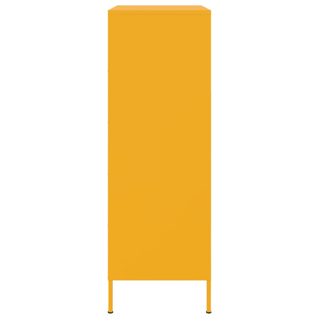 Skap DIV. sennepsgul 68x39x113 cm stål