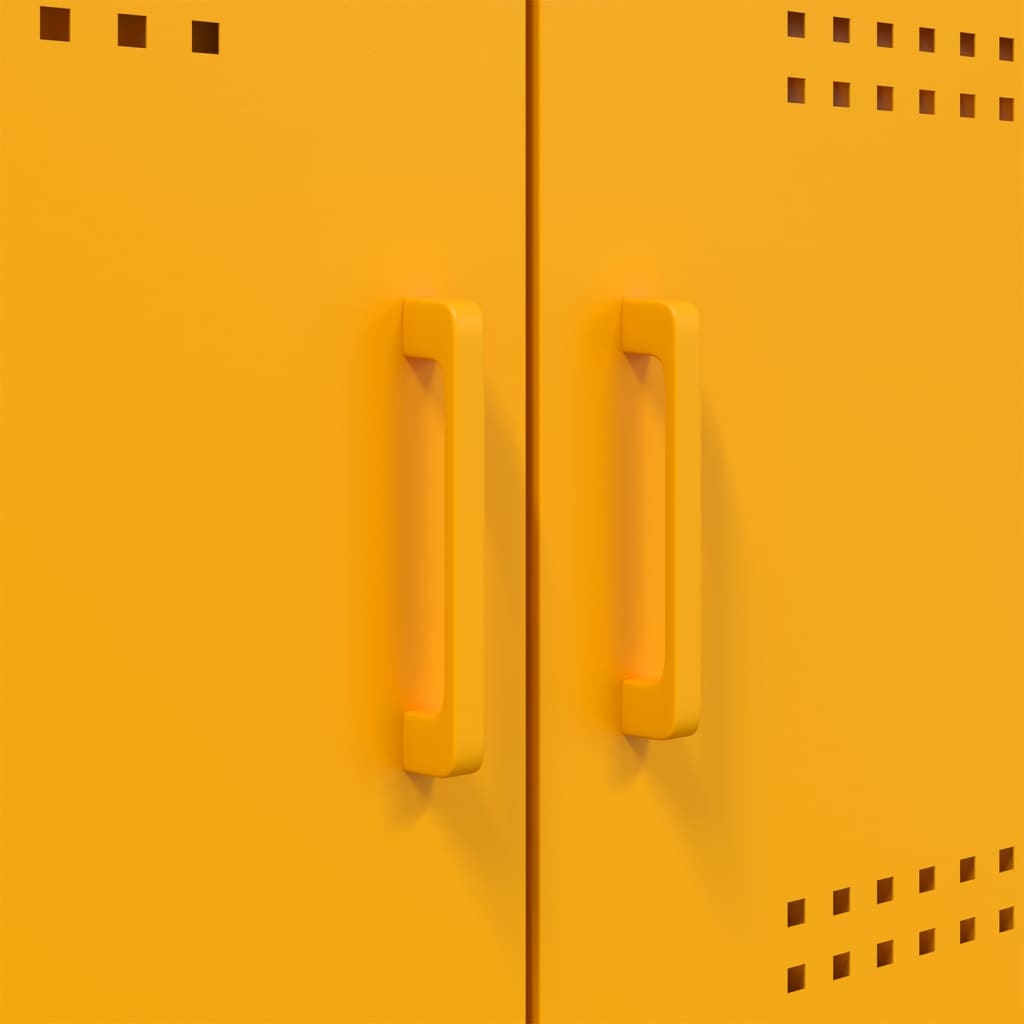 Skap DIV. sennepsgul 68x39x113 cm stål