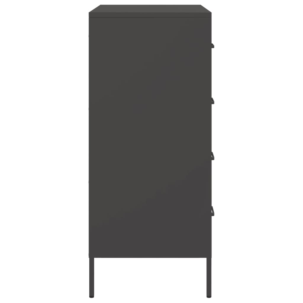 Skjenk DIV. Svart 68x39x89 cm stål