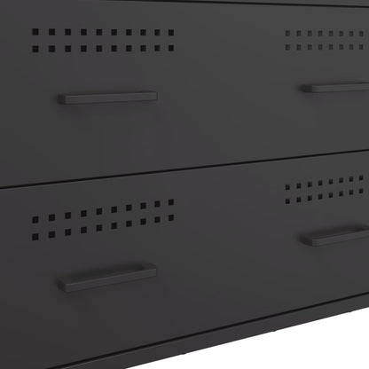 Skjenk DIV. Svart 68x39x89 cm stål