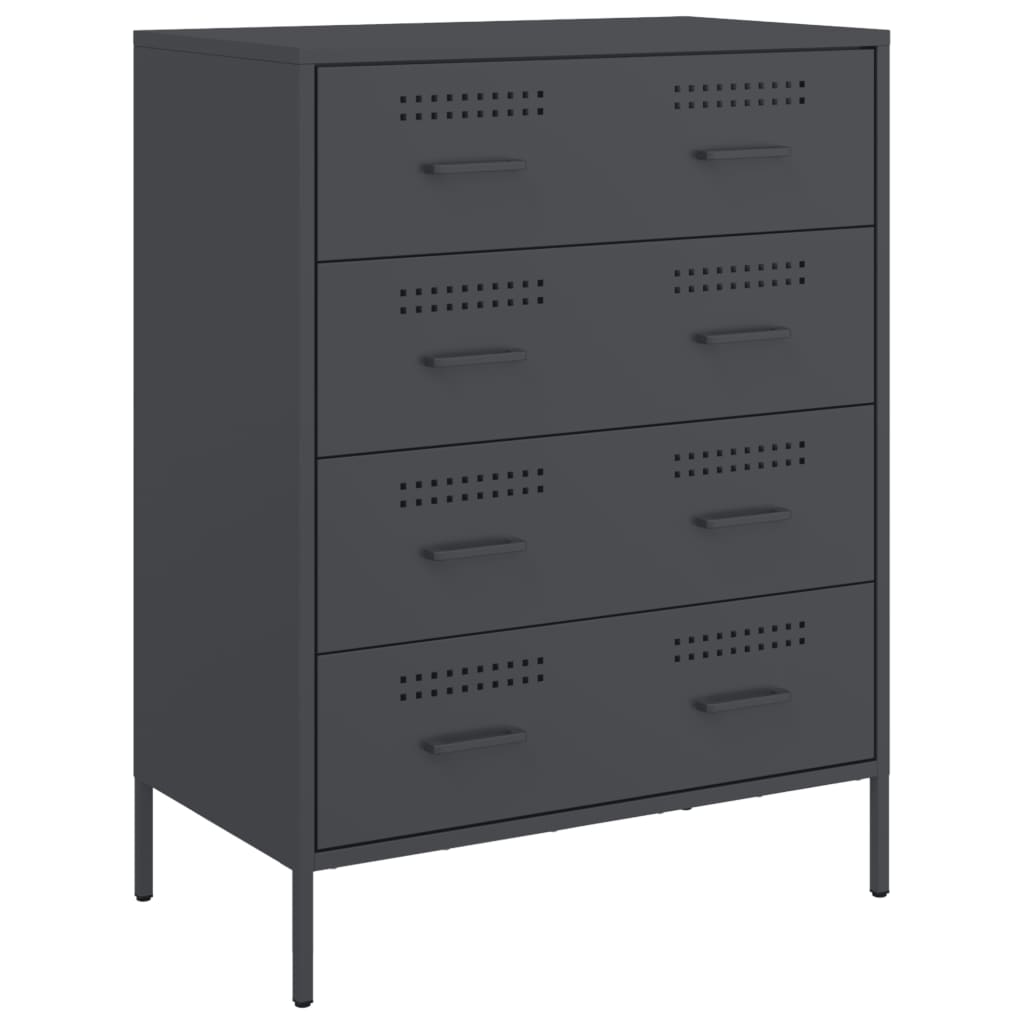 Kommode DIV. antrasitt 68x39x89 cm stål
