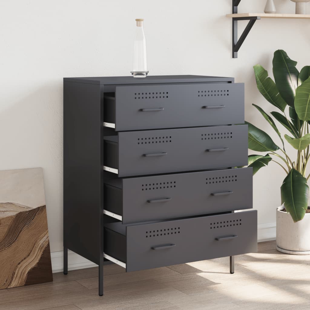 Kommode DIV. antrasitt 68x39x89 cm stål
