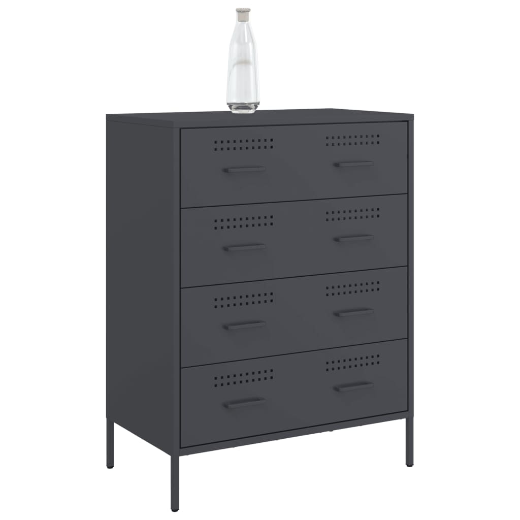 Kommode DIV. antrasitt 68x39x89 cm stål