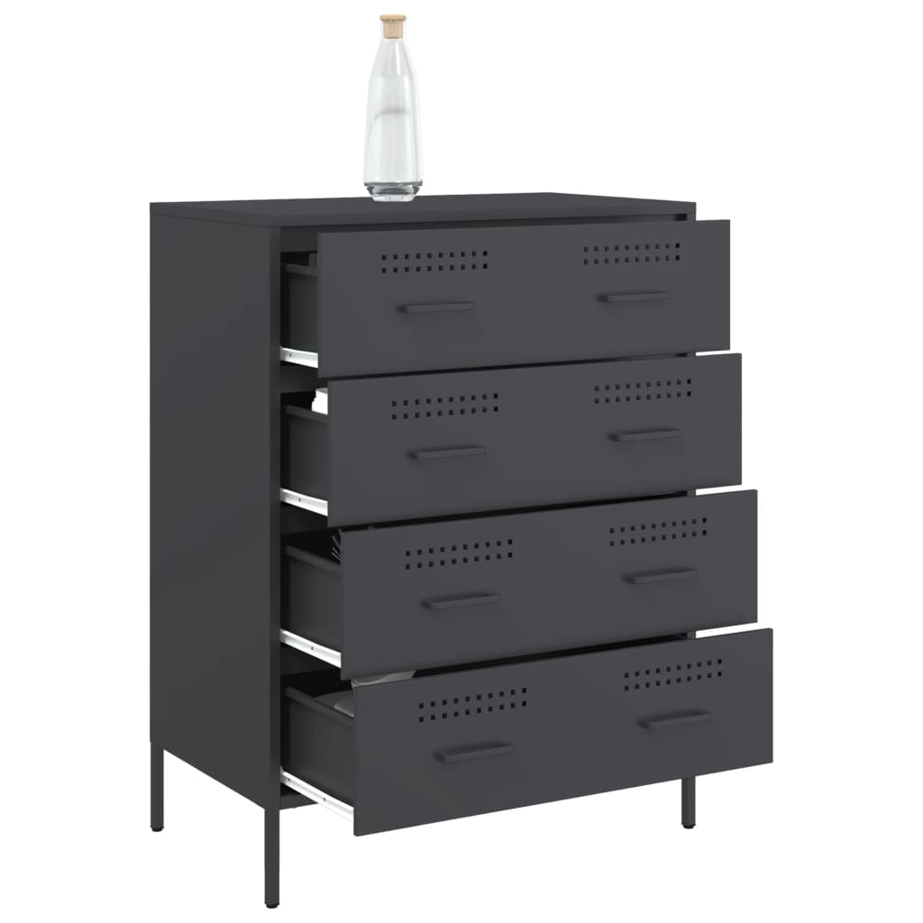 Kommode DIV. antrasitt 68x39x89 cm stål