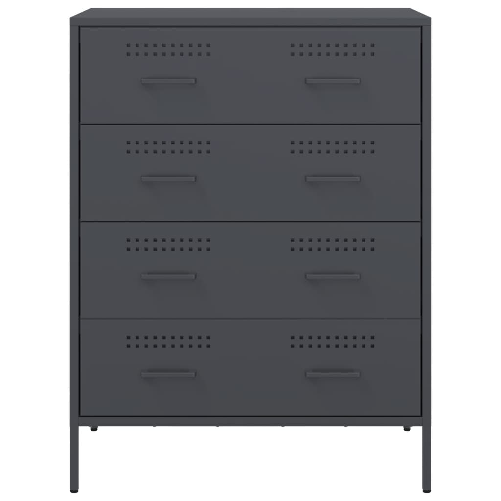 Kommode DIV. antrasitt 68x39x89 cm stål