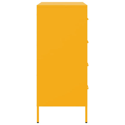 Skjenk DIV. sennepsgul 68x39x89 cm stål