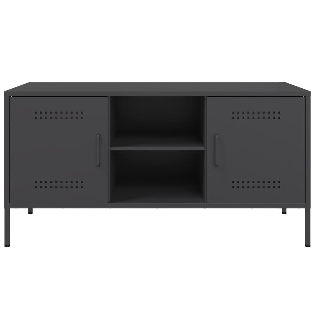 TV-Møbel DIV. TV-benk Svart 100,5x39x50,5 cm stål