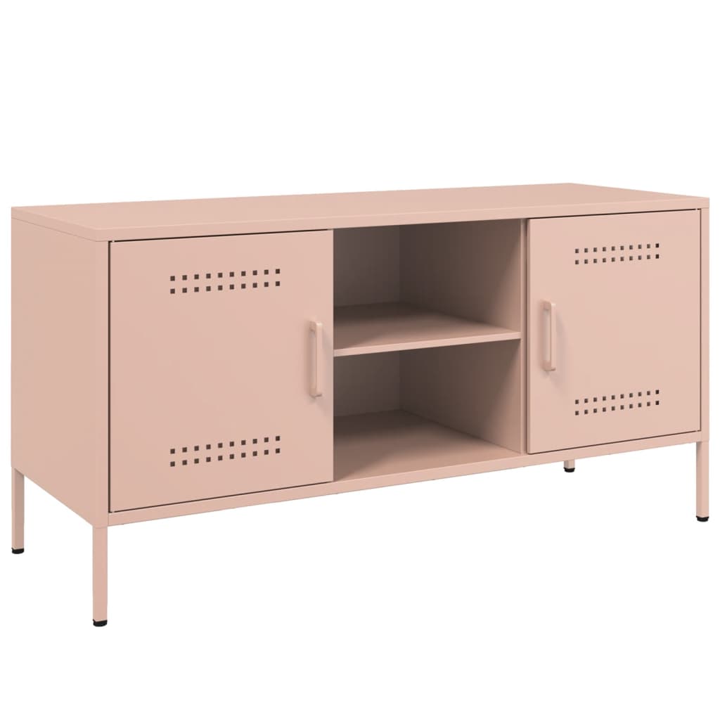 TV-Møbel DIV. TV-benk rosa 100,5x39x50,5 cm stål